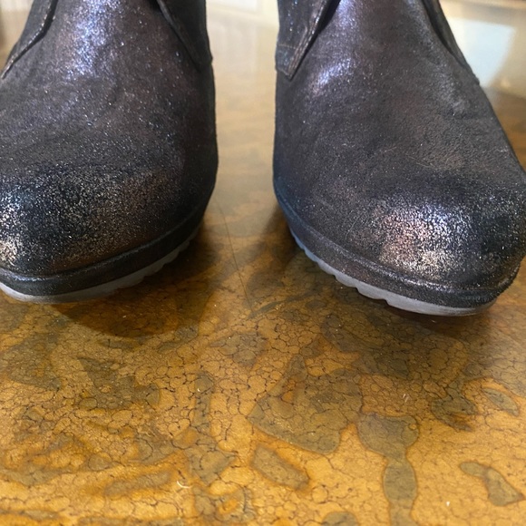 Paul Green Munchen bronze ankle shimmer leather boots size 9.5 - Picture 7 of 10